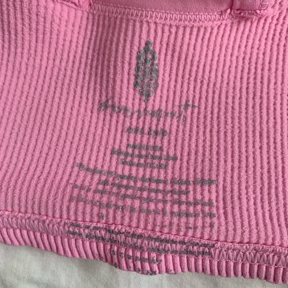 Free People Movement Happiness Runs Convertible Crop Tank in Baby Pink S - Picture 4 of 9